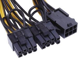 10pcs/lot PCI-E 6-pin to Dual 6+2-pin (6-pin/8-pin) Power Splitter Cable Graphics Card PCIE PCI Express 6Pin to Dual 8Pin Power