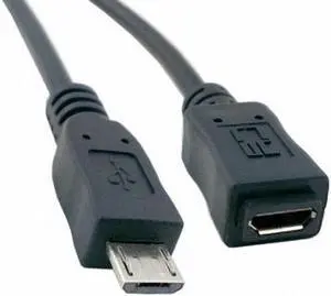 Aomoproing 50cm Full Pin Connected Micro USB 2.0 type 5Pin Male to Female Cable for TabletPhoneMHLOTG Extension