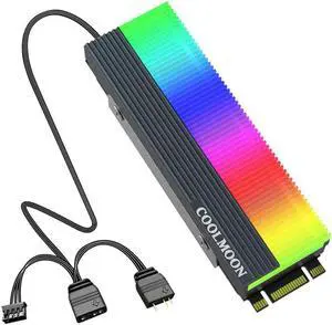 COOLMOON CM-M7S M.2 ARGB SSD Heatsink Cooler 2280 Solid State Drive Radiator Pad PC Video Graphics Card Water Cooler Radiator