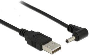 Aomoproing USB 2.0 Male to Right Angled 90 Degree 3.5mm 1.35mm DC power Plug Barrel 5v Cable 100cm