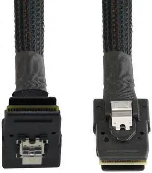 Aomoproing 1m SFF-8087 Mini SAS 4i 36 Pin to 36Pin Right 90 Degree Angled Cable