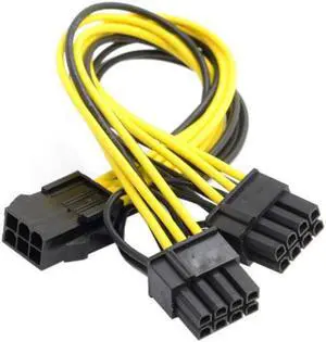 Aomoproing PCI-E PCI Express ATX 6Pin Male to Dual 8Pin6Pin Female Video Card Extension Splitter Power Cable
