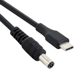 Aomoproing USB 3.1 Type C USB-C to 5V DC 5.5 2.5mm Power Plug Extension Charge Cable for Cell Phone 25cm