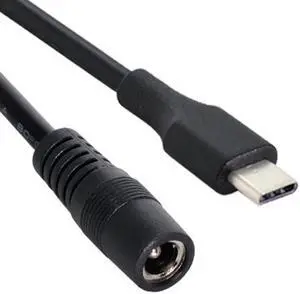 Aomoproing USB 3.1 Type C USB-C to DC 5V 5.5*2.5mm Power Jack Extension Charge Cable for Cell Phone Tablet