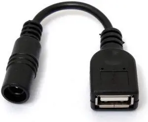 Aomoproing 5V USB Female to DC Power Jack 5.5 2.1mm Charge Adpter Cable for Cell PhoneTablet