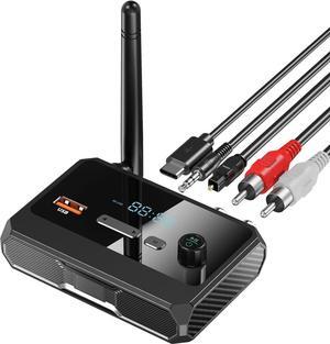 Bluetooth 5.3 Receiver, RCA Bluetooth Adapter, Low Latency & HD Music Audio, Support Optical AUX 3.5mm, RCA Bluetooth Receiver Adapter for Home Stereo Speakers, Music Streaming Stereo System
