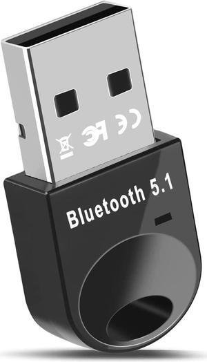 Bluetooth Adapter for PC 5.1, Bluetooth 5.1 Dongle Adapter for Windows 11/10/8.1 Driver-Free, USB Bluetooth Adapter Plug&Play for Desktop,Laptop,Keyboard,Mouse,Headset,Speaker,Printer