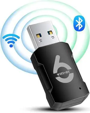 WiFi 6 Bluetooth 5.3 USB Adapter for PC, AX900Mbps Dual Band WiFi Adapter (5.8GHz/2.4 GHz), Free Drive Bluetooth 5.3 USB 2.0, Bluetooth Adapter USB Wireless Adapter for Desktop/Laptop Win10/11