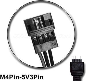 Adapter Cable Small 4PIN Device Conversion 5V 3PIN AUSA SYNC for Light Bar, Light Board, Graphics Card Bracket