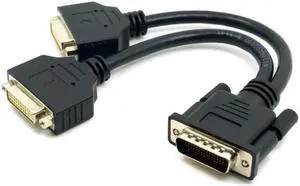 Aomoproing Male to Dual DVI 24+5 Female Female Splitter Extension Cable for Graphics CardsMonitor Aomoproing Male to Dual DVI 24+5 Female Female Splitter Extension Cable for Graphics CardsMonitor