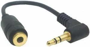 Aomoproing 90 degree right angled 3.5mm 3poles Audio Stereo Male to Female Extension Cable 10cm Black Aomoproing 90 degree right angled 3.5mm 3poles Audio Stereo Male to Female Extension Cable 10cm Black