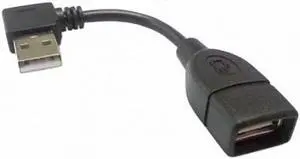 Aomoproing 480Mbps USB 2.0 Left Angled 90 Degree A Type Male to Female Extension Cable 10cm Aomoproing 480Mbps USB 2.0 Left Angled 90 Degree A Type Male to Female Extension Cable 10cm