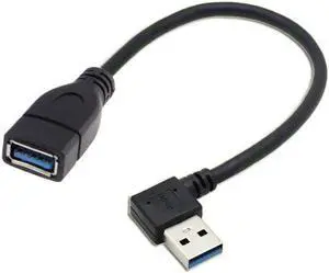 Aomoproing Left Angled USB 3.0 Type-A Male to USB 3.0 Type-A Female Extension Cable 20cm 5Gbps 90 Degree Aomoproing Left Angled USB 3.0 Type-A Male to USB 3.0 Type-A Female Extension Cable 20cm 5Gbps 90 Degree