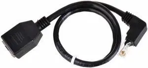 Aomoproing Down Angled 90 Degree 8P8C FTP STP UTP Cat 5e Male to Female Lan Ethernet Network Extension Cable 50cm
