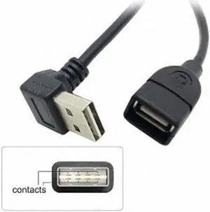 Aomoproing USB 2.0 Male to Female Extension Cable 100cm Reversible Design UpDown Angled 90 Degree Aomoproing USB 2.0 Male to Female Extension Cable 100cm Reversible Design UpDown Angled 90 Degree