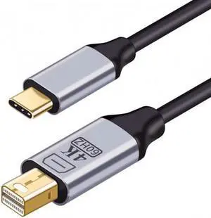 Aomoproing  USB 3.1 Type C USB-C Source to Mini DisplayPort DP Displays Male 4K Monitor Cable for Laptop 1.8m
