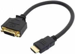 Aomoproing DVI Female to HDMI Male Adapter Converter Cable For PC Laptop HDTV 10cm