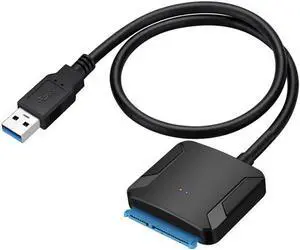USB 3.0 to SATA Adapter Cable for 2.5" 3.5" SSD/HDD Drives, SATA to USB 3.0 External Converter 22 pin Hard Drive Connector