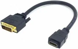 Aomoproing  DVI 24+1 Male ale to HDMI Female Adapter Converter Cable For PC Laptop HDTV 10cm