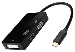 USB 3.1 Type C to HDMI Adapter, USB-C to HDMI DVI 4K VGA Adaptor Converter for 2016/2017/2018 MacBook/MacBook Pro, 2018 MacBook Air