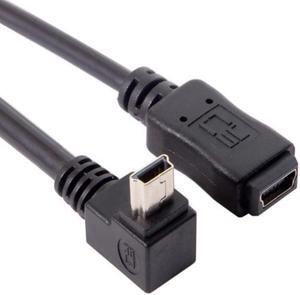 Aomoproing GPS Mini USB 5P 90D Up Angled Male to Mini USB 5Pin Female Extension Cable