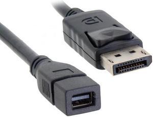 Aomoproing DP DisplayPort Male to Mini DP DisplayPort Female Cable 20cm for Displays HDTV Monitor