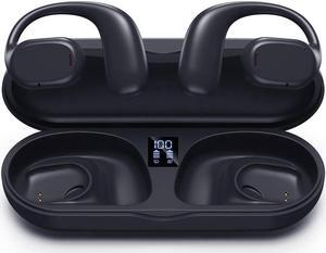 Wireless Earbuds | Bluetooth Headphones, Non-In-Ear Ear Protection Headphones Wireless Bluetooth 5.3 with LED Display, Up to 8 Hours Playtime Touch Control Sports Waterproof Earbuds Wireless Bluetooth