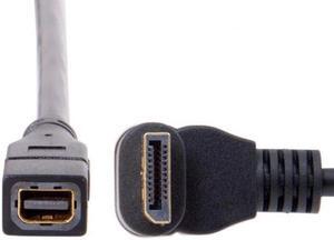 Aomoproing Up Angled DP DisplayPort 90 Degree to Mini DP DisplayPort Female Cable for Displays Monitors
