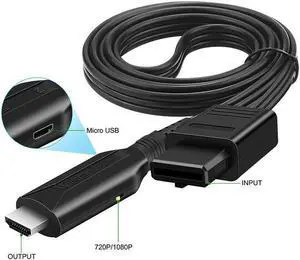 HD N64 to HDMI Converter Console Adapter for Nintendo N64/GameCube/SNES Plug and Play