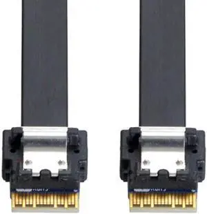 Aomoproing PCI-E Slimline SAS 4.0 SFF-8654 4i 38pin Host to SFF-8654 Slim SAS Target Cable 40cm