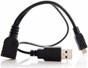 Aomoproing Black Color Micro USB 2.0 OTG Host Flash Disk Cable with USB power for Galaxy S3 i9300 S4 i9500 Note2 Note3S5