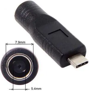 Aomoproing DC Jack 7.9*5.4mm Input to USB-C Type-C Power Plug Charge Adapter for Laptop Phone Aomoproing DC Jack 7.9*5.4mm Input to USB-C Type-C Power Plug Charge Adapter for Laptop Phone