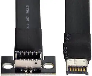 Aomoproing USB 3.1 Front Panel Header Male to Female Type-E Motherboard Extension Data Cable 50cm