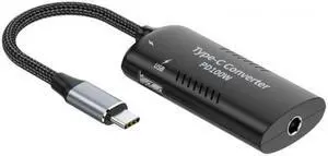 Aomoproing DC Power 5.5x2.5mm 5.5x2.1mm Input to 100W Dual Type C USB-C and Type-A Output PD Emulator Trigger Charge Cable
