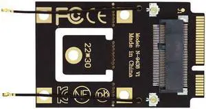 Aomoproing  NGFF M.2 Key-A to Mini PCI-E PCI Express Converter Adapter for 9260 8265 7260 AC Wifi Bluetooth Wireless Card