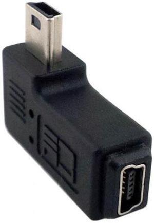 Aomoproing Mini USB 2.0 5P Male to Female M to F Extension Adapter 90 Degree Right Angled