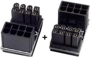 Aomoproing ATX 8Pin Female to 8pin Male 180 Degree Angled Power Adapter for Desktops Graphics Card