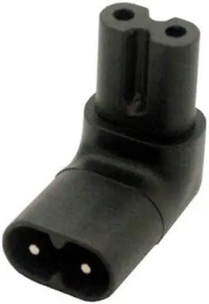 Aomoproing Figure 8 IEC 320 C7 to C8 90 Degree Up Down Angled Right Angle AC Power Adapter Extension