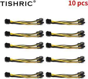 8 Pin to Dual PCIE 6+2 8Pin Power Cable Motherboard Graphics Video Card PCI Express PCI-E Riser GPU Power Cable 20cm