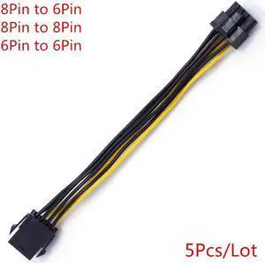 10Pcs PCI-e PCIe Graphics card 6Pin Female to GPU 8Pin Male Conversion Cable ATX 6Pin to PCI express 8Pin Power Supply Cable