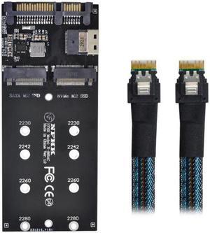 Aomoproing CableCard U2 Kit NGFF M-Key to Slimline SAS NVME PCIe SSD SATA Adapter for Mainboard