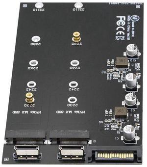 Aomoproing Dual Oculink SFF-8612 SFF-8611 to M.2 NGFF M-Key NVME PCIe SSD 2280 22110mm Adapter for Mainboard