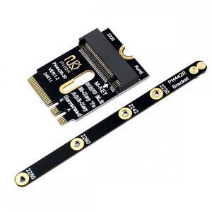 Aomoproing  2230 NGFF A+E-Key Male to NVME M-key Female Extension PCI-E 4.0 Adapter with Bracket for Laptop Mainboard SSD 2280