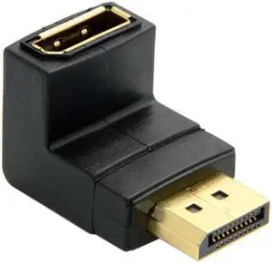 Aomoproing Down Angled 90 Degree DisplayPort Male to Female Extension Adapter