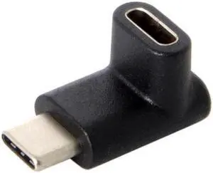 Aomoproing 90 Degree Up or Down Angled Reversible USB 3.1 Type-C Male to Female Extension Adapter for LaptopPhone