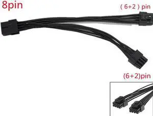 1 PCS PCI-Express PCIE 8 Pin to Dual 8 (6+2) Pin VGA Graphic Video Card GPU Adapter Power Supply Splitter C