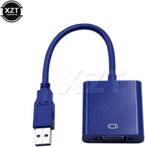 1080P USB 3.0 to VGA 1920x1080p Multi-Display Video Graphic Card External Cable Adapter for Win 10 Desktop Laptop PC Monitor