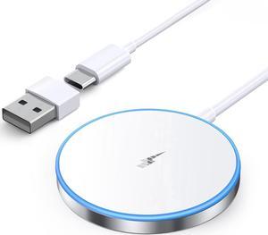 Magnetic Wireless Charger 15W Fast Charging Apple MagSafe Charger for iPhone 15/14/13/12 Pro/Max/Plus/Mini and 3/2/Pro 2/Pro Portable Magnet Charger Pad with Dual Charging Ports