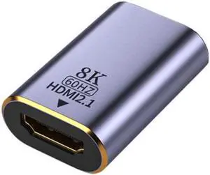 Aomoproing HDMI Female to HDMI 2.1 Female UHD Extension Gold Converter Adapter Support 8K 60hz HDTV