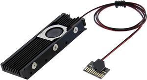 M.2 2280 SSD Heatsinks with 20mm Fan Powerful Cooling for PCIE NVME or SATA M.2 SSD Cooler